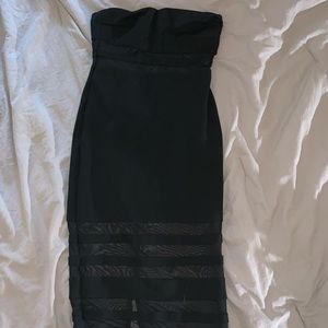 Black midi dress